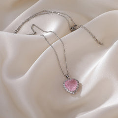 Rosé Heart Necklace