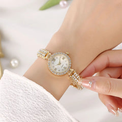 Crystal Gleam Silver Timepiece