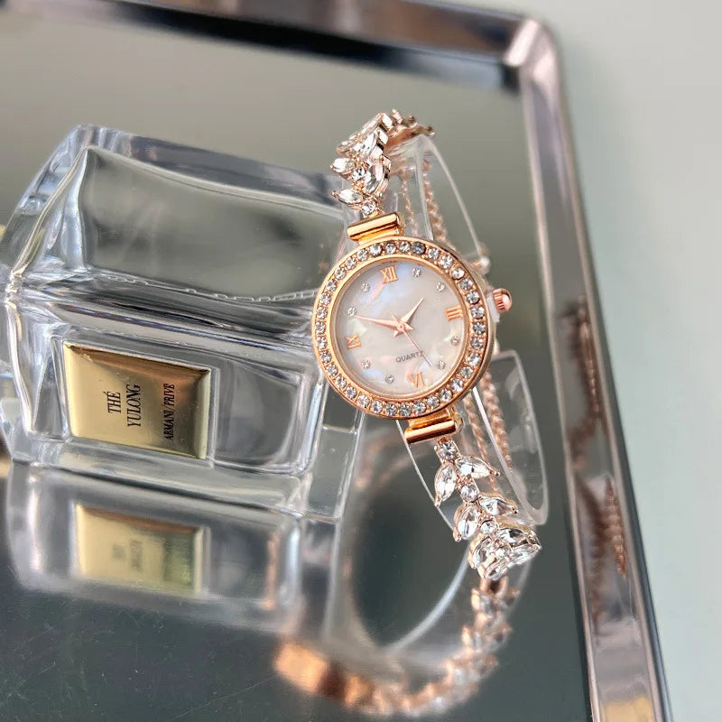 Crystal Blossom Silver Elegance Watch