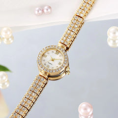 Crystal Gleam Silver Timepiece