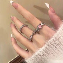 Pink Glam Chain Ring