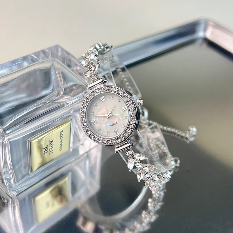 Crystal Blossom Silver Elegance Watch