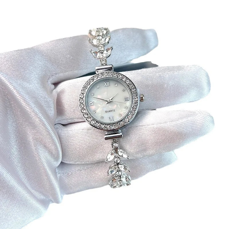 Crystal Blossom Silver Elegance Watch