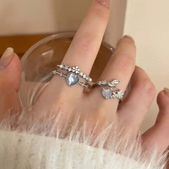 Moonlit Heart Ring