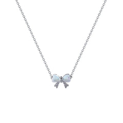 Petite Grace Crystal Bow Necklace